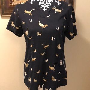 🐾Karen Scott Cats & Dogs cute short-sleeved t-shirt